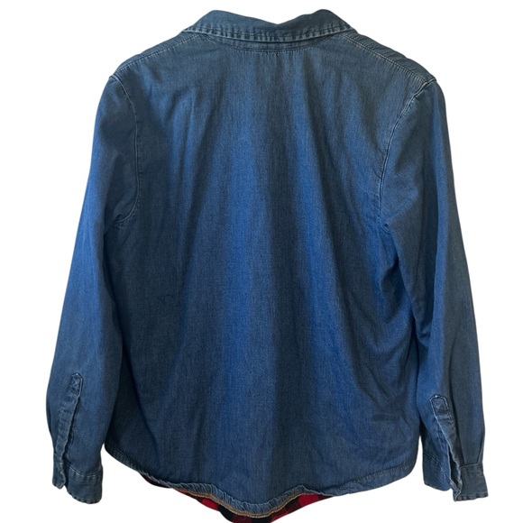 Riders By Lee Fleece Lined Denim Jacket Westerncore Women’s Medium - Picture 3 of 7